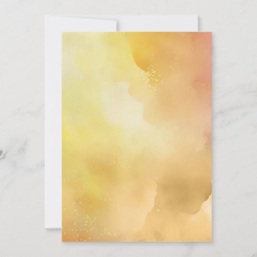 ブライトサマーワイルドフラワーロマンチック誕生日 招待状 (裏面)