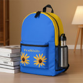 ブライトサンイエロー春の花オンブ王室のルー プリントバックパック