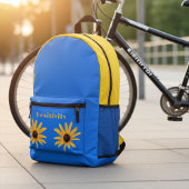 ブライトサンイエロー春の花オンブ王室のルー プリントバックパック