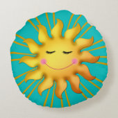 ブライトサンシャイニーデイラウンド装飾用クッション ラウンドクッション (裏面)