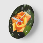 ブライトサンシャインバラ ラウンド壁時計 (傾斜)