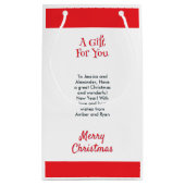 ブライトサンタクロースMerry Christmas Fatherクリスマス スモールペーパーバッグ (裏面)