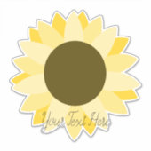 ブライトサンフラワーオンブルーカートラック自動デカール シール (正面)