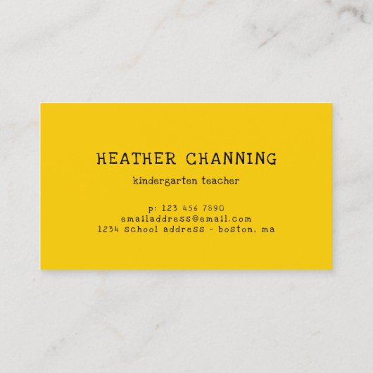 ブライトサンフラワーズ先生 名刺 (裏面)