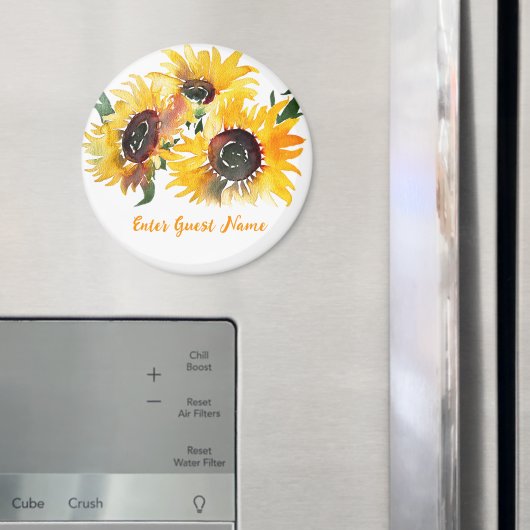 ブライトサンフラワーファブラス50誕生日 マグネット (インサイチュ (冷蔵庫))