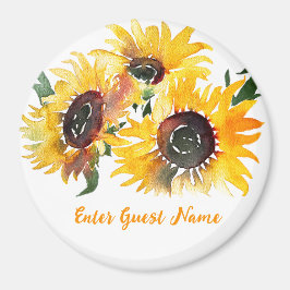 ブライトサンフラワーファブラス50誕生日 マグネット