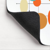 ブライトサークルレトロミッドセンチュリーモダン マウスパッド (コーナー)