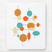 ブライトサークルレトロミッドセンチュリーモダン マウスパッド (正面)