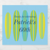 ブライトサーフボード誕生日 ビールラベル (シングルラベル)