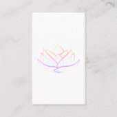 ブライトシンプルロータスフラワービジネスカード 名刺 (裏面)