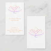 ブライトシンプルロータスフラワービジネスカード 名刺 (正面/裏面)