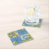 ブライトシ地中海のシリアンタイルグレープつる植物 スクエアペーパーコースター (インサイチュ)
