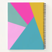 ブライトジオメトリックアートターコイズカスタムレシピ ノートブック (裏面)