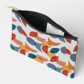 ブライトジオメトリックレトロ抽象芸術ミッドセンチュリーモダン アクセサリーポーチ (見開き)