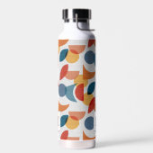 ブライトジオメトリックレトロ抽象芸術ミッドセンチュリーモダン ウォーターボトル (左面)