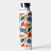 ブライトジオメトリックレトロ抽象芸術ミッドセンチュリーモダン ウォーターボトル (右面)