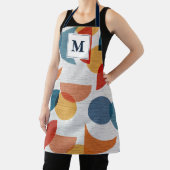 ブライトジオメトリックレトロ抽象芸術ミッドセンチュリーモダン エプロン (インサイチュ)