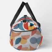 ブライトジオメトリックレトロ抽象芸術ミッドセンチュリーモダン ダッフルバッグ (右)