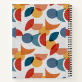 ブライトジオメトリックレトロ抽象芸術ミッドセンチュリーモダン ノートブック (裏面)