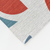 ブライトジオメトリックレトロ抽象芸術ミッドセンチュリーモダン フリースブランケット (角)