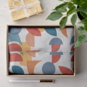 ブライトジオメトリックレトロ抽象芸術ミッドセンチュリーモダン 薄葉紙 (ギフト)