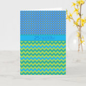 ブライトジガグカスタム誕生日カードウェルシュグリーティング カード (黄色い花)