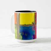 ブライトスクウェアラビチュードコーヒーマグ ツートーンマグカップ (正面左)