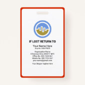 ブライトスタイリッシュ·クォーテーション·マーク·モチフ·プレス·レポーター バッジ (裏面)