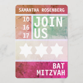 ブライトスターオブデイビッドバルミツワー招待状 招待状