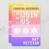 ブライトスターオブデイビッドバルミツワー招待状 招待状 (正面/裏面)