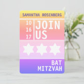 ブライトスターオブデイビッドバルミツワー招待状 招待状 (スタンド正面)