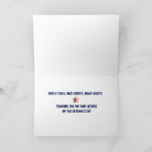 ブライトスターブレイブハート退役軍人デイカード サンキューカード (内部)