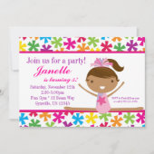 ブライトスター体操選手の誕生日パーティーの招待 招待状 (正面)