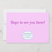 ブライトスター体操選手の誕生日パーティーの招待 招待状 (裏面)