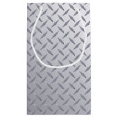 ブライトスチールダイヤモンドプレートルック スモールペーパーバッグ (裏面)