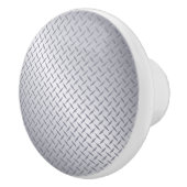 ブライトスチールダイヤモンドプレートルック セラミックノブ (右)