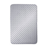 ブライトスチールダイヤモンドプレートルック バスマット (正面縦)