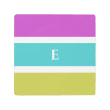 ブライトストライプのコンテンポラリーイニシャルモノグラム