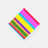 ブライトストライプシエスタチンコデマヨバースデーパーティー スタンダードカクテルナプキン (角)