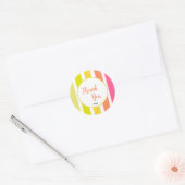 ブライトストライプズ夏ムードありがとう ラウンドシール (封筒)