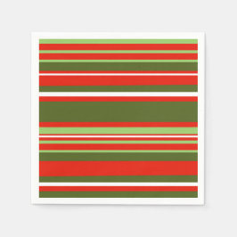 ブライトストライプパーティーナプキン スタンダードカクテルナプキン