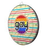 ブライトストライプレインボーゲイ ダーツボード (正面右)