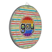 ブライトストライプレインボーゲイ ダーツボード (正面左)