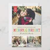 ブライトスノーフレークスホリデーフォト シーズンカード (正面)