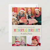 ブライトスノーフレークスホリデーフォト シーズンポストカード (正面/裏面)