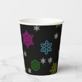 ブライトスノーフレークパーティーカップ – set 3 紙コップ (裏面)