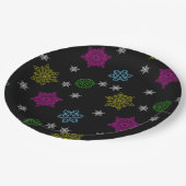 ブライトスノーフレークパーティープレート- set 3 ペーパープレート (アングル)