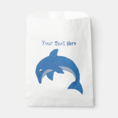ブライトスパークルブルージャンピングドルフィン誕生日 フェイバーバッグ (正面)