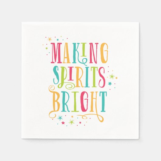 ブライトスピリッツカラフルホリデーカクテルナプキン スタンダードカクテルナプキン (正面)