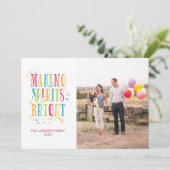 ブライトスピリッツモダンホリデーフォトカード シーズンカード (スタンド正面)